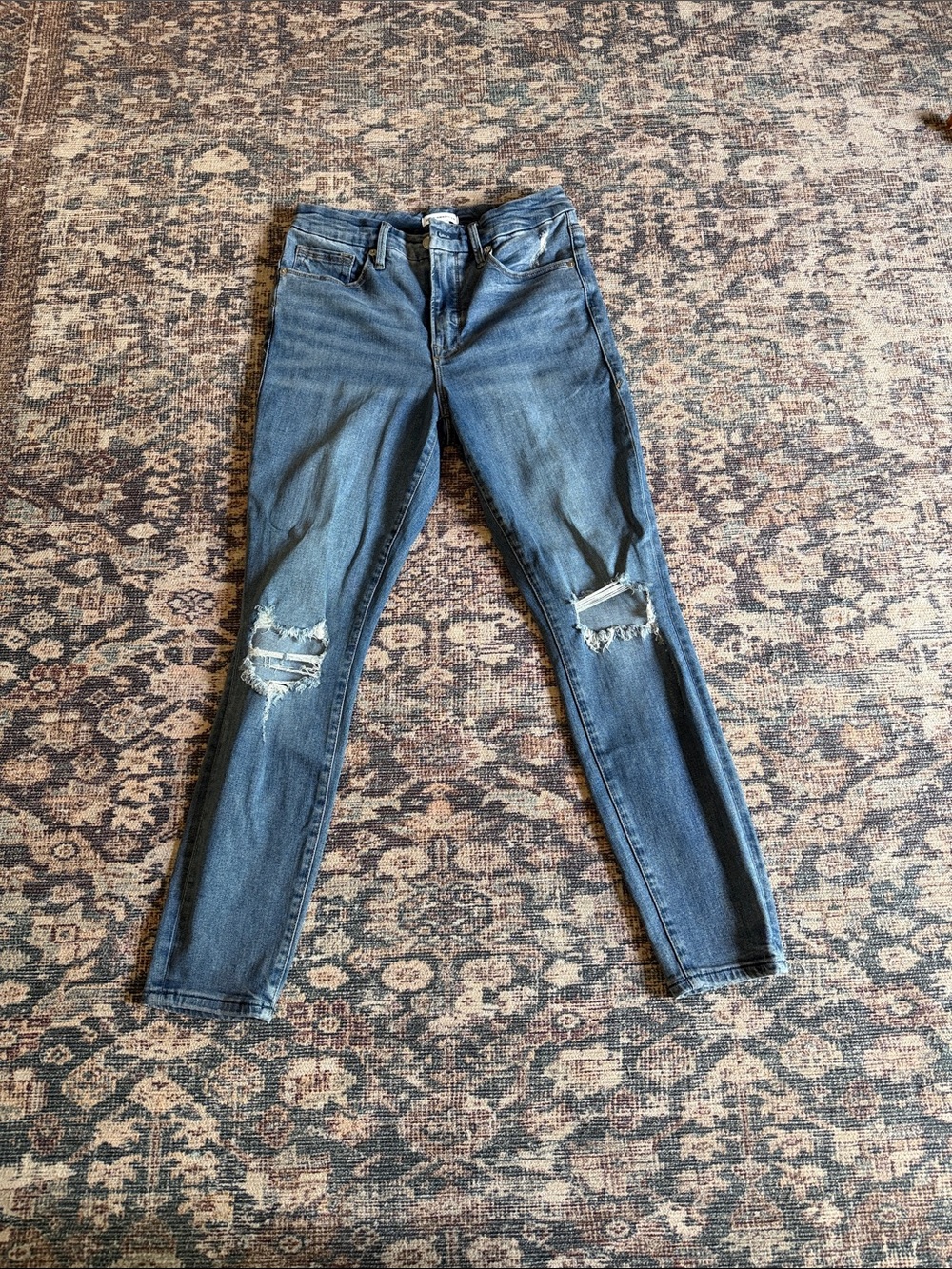 Good America  Distressed Skinny Jeans - Blue